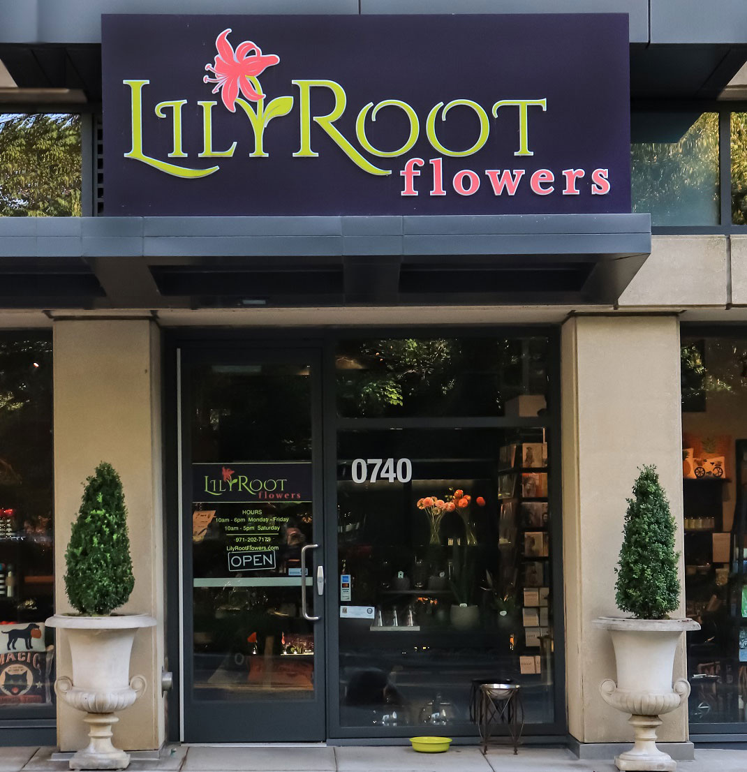 Lily Root Flowers Storefront in Portland Oregon Lily Root Flowers Storefront in Portland Oregon